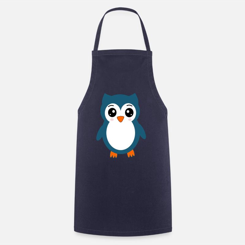Eule blaue Eule - Kochschürze - Navy