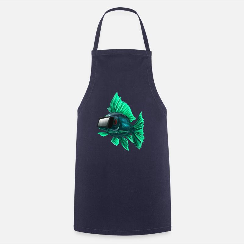 Fisch _ 01 - Kochschürze - Navy