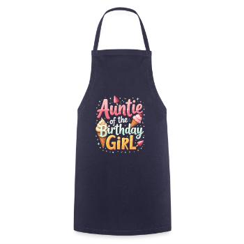 Auntie Of The Birthday Day Girl Party Titi Auntie - Cooking Apron - navy - Front - AI Model Male 185 dark (185cm)