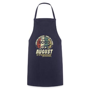 August 2003 Vintage 2003 August Birthday Gift - Cooking Apron - navy - Front - AI Model Male 185 dark (185cm)