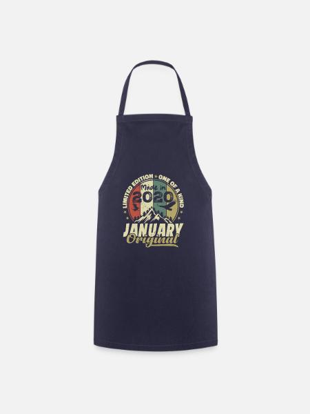 Geburtstag Januar 2020 - Original Januar 2020 - Kochschürze - Navy
