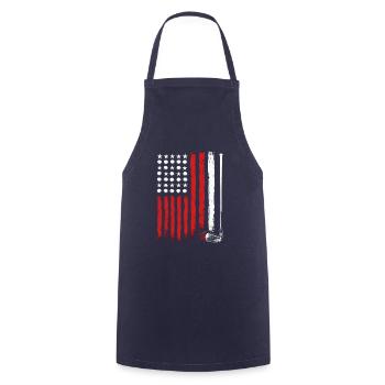 Amerikanische Flagge Golf Golfer Lustiger Golf Club Golfen - Kochschürze - Navy - Vorne - AI Model Male 185 dark (185cm)
