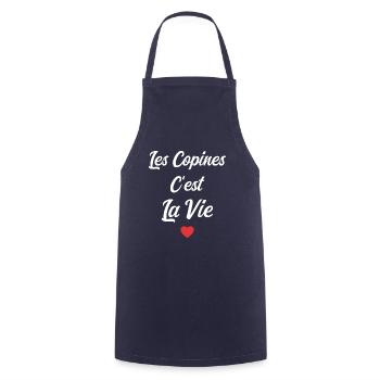 les copines c'est la vie - Tablier de cuisine - marine - Devant - AI Model Male 185 dark (185cm)