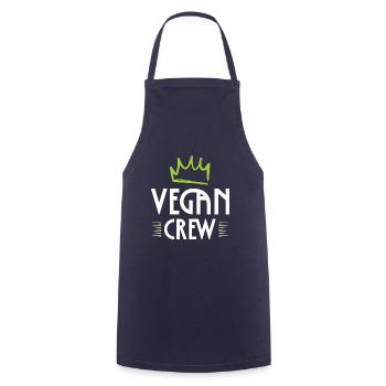 Vegan Crew - Cooking Apron - navy - Front - AI Model Male 185 dark (185cm)