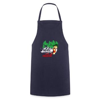 Women Life Freedom,Freedom,Iran,Butterflies - Cooking Apron - navy - Front - AI Model Male 185 dark (185cm)