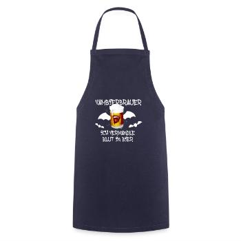 vambierbrauer, blut in bier,bier,halloween,vampir - Kochschürze - Navy - Vorne - AI Model Male 185 dark (185cm)