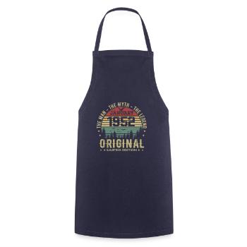 73 Year Old Birthday Gift, Born In January 1952 - Cooking Apron - navy - Front - AI Model Male 185 dark (185cm)