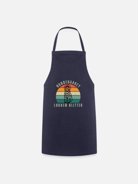 Locken Glitter Retro Sunset - Kochschürze - Navy