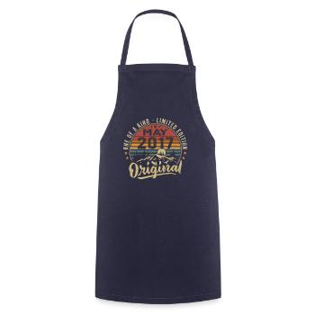 May 2017 Vintage Birthday Gift May 2017 - Cooking Apron - navy - Front - AI Model Male 185 dark (185cm)