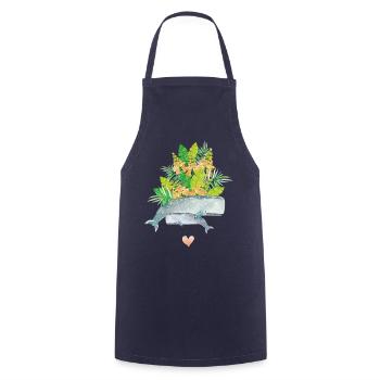Walmama + Baby - Cooking Apron - navy - Front - AI Model Male 185 dark (185cm)