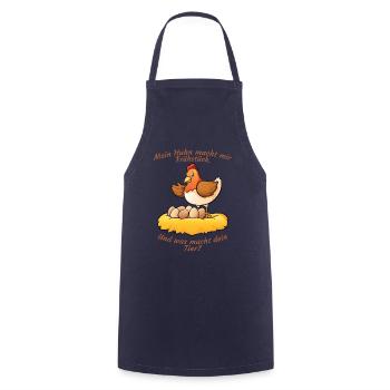 Mein Huhn macht Frühstück - Kochschürze - Navy - Vorne - AI Model Male 185 dark (185cm)