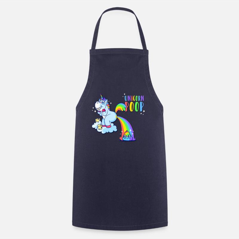 Einhorn Kacke - Kochschürze - Navy