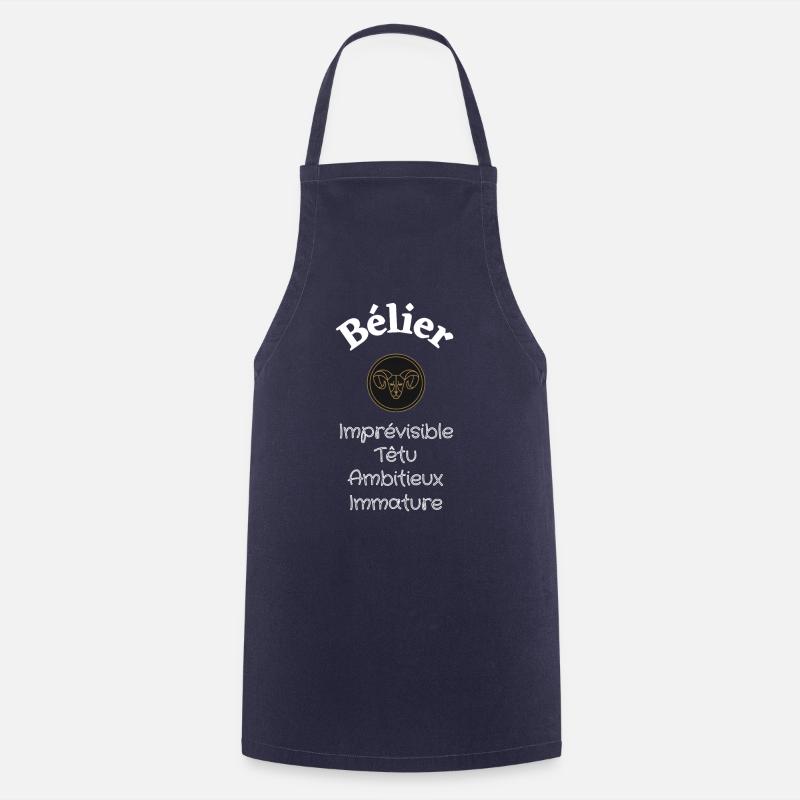Bélier - Tablier de cuisine - marine