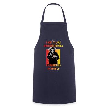 I Hate Morning People And Mornings And People - Cooking Apron - navy - Front - AI Model Male 185 dark (185cm)