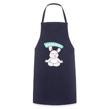 Ohmmm Yoga Osterhase I Meditation Entspannung - Kochschürze - Navy - Vorne - AI Model Male 185 dark (185cm)