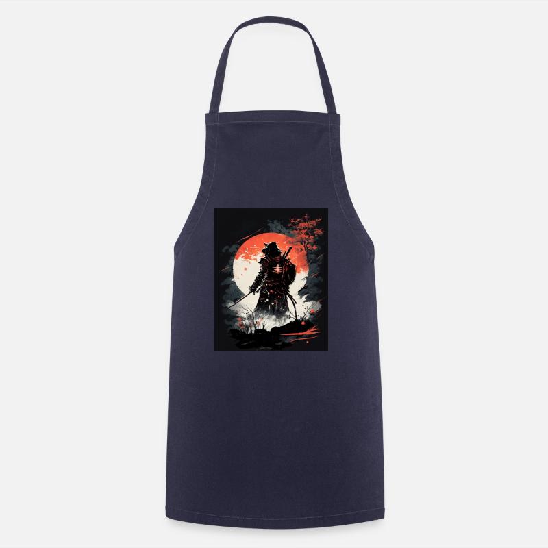 Japanischer Samurai-Krieger - Kochschürze - Navy