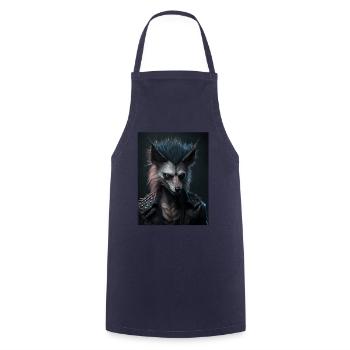 Rebel Punk Wulf - Kochschürze - Navy - Vorne - AI Model Male 185 dark (185cm)