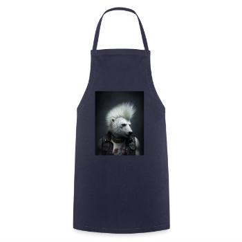 Cool Punk Polar Bear - Tablier de cuisine - marine - Devant - AI Model Male 185 dark (185cm)