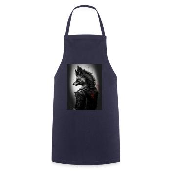 Punk Wulf Design - Tablier de cuisine - marine - Devant - AI Model Male 185 dark (185cm)