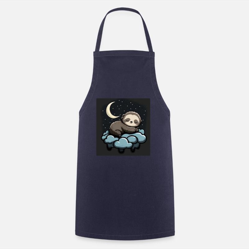 Sleeping Sloth - Cooking Apron - navy