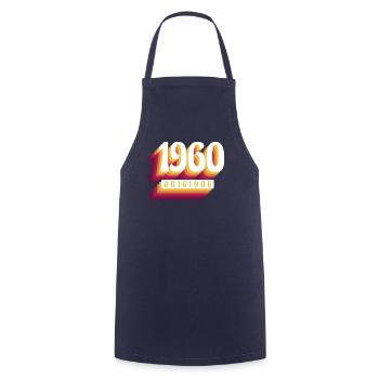 1960 Original. Cool anniversaire Idée cadeau - Tablier de cuisine - marine - Devant - AI Model Male 185 dark (185cm)