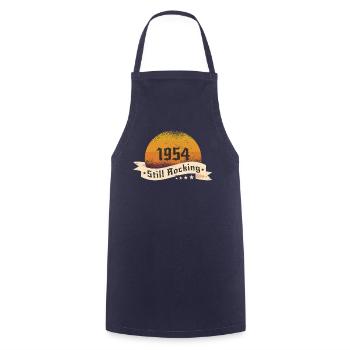 1954 Still rockin - Cool birthday Gift - Cooking Apron - navy - Front - AI Model Male 185 dark (185cm)