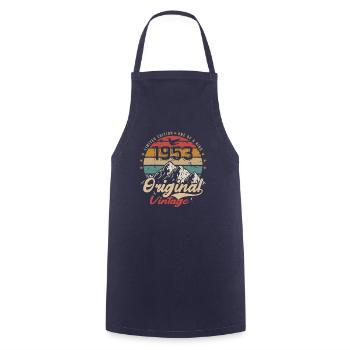 Original Vintage 1953 limited edition 1953 - Cooking Apron - navy - Front - AI Model Male 185 dark (185cm)