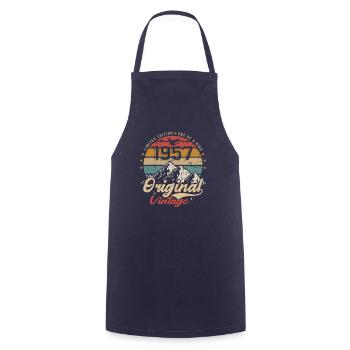 Original Vintage 1957 limited edition 1957 - Cooking Apron - navy - Front - AI Model Male 185 dark (185cm)