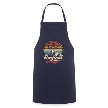 Original Vintage 1954 limited edition 1954 - Cooking Apron - navy - Front - AI Model Male 185 dark (185cm)