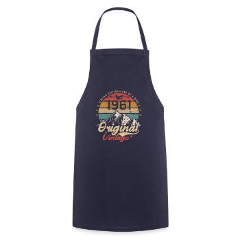 Original Vintage 1961 limited edition 1961 - Cooking Apron - navy - Front - AI Model Male 185 dark (185cm)
