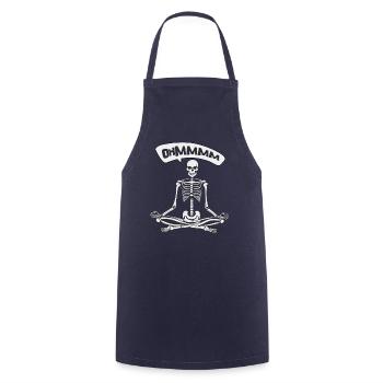 Ohmmm Yoga Skelett Tee I Meditation Entspannung - Kochschürze - Navy - Vorne - AI Model Male 185 dark (185cm)