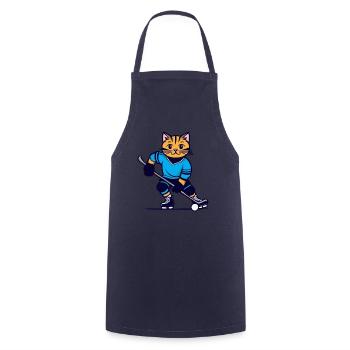 Eishockey Kinder Katze I lustige Tiere | Sport - Kochschürze - Navy - Vorne - AI Model Male 185 dark (185cm)