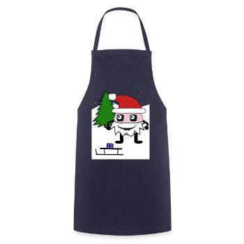 Montagnes de Saint-Nicolas Noël neige Alm traîneau - Tablier de cuisine - marine - Devant - AI Model Male 185 dark (185cm)