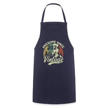 Vintage 2024 Birthday Gift 2024 - Cooking Apron - navy - Front - AI Model Male 185 dark (185cm)