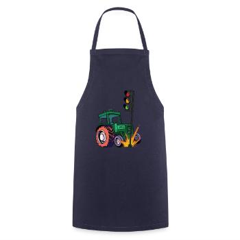 Il faut que les feux tricolores disparaissent ! Feu tricolore pour tracteurs béliers - Tablier de cuisine - marine - Devant - AI Model Male 185 dark (185cm)