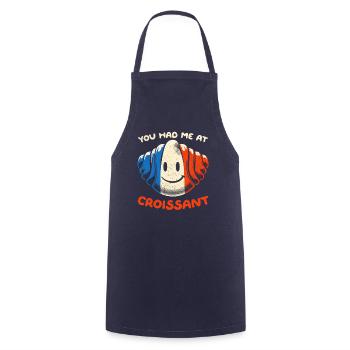 Lustiges Croissant Design - Gewinne mit Humor - Kochschürze - Navy - Vorne - AI Model Male 185 dark (185cm)