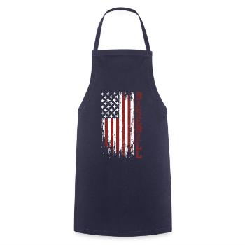 BASEBALL Amerika USA Flagge - Kochschürze - Navy - Vorne - AI Model Male 185 dark (185cm)