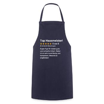 Top Hausmeister - Kochschürze - Navy - Vorne - AI Model Male 185 dark (185cm)
