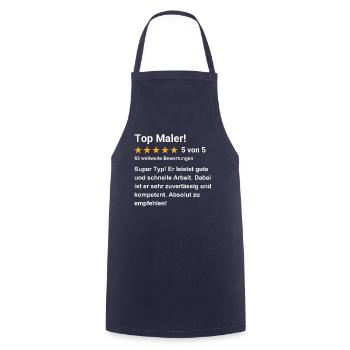 Top Maler - Kochschürze - Navy - Vorne - AI Model Male 185 dark (185cm)