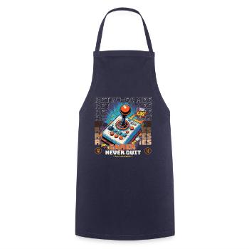 Retro-Games Gamer Never Quit Play With Passion - Kochschürze - Navy - Vorne - AI Model Male 185 dark (185cm)