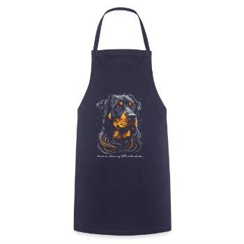 Home is where my Rottweiler lives... - Cooking Apron - navy - Front - AI Model Male 185 dark (185cm)