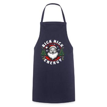Big Nick Energy Funny Santa Claus Christmas - Cooking Apron - navy - Front - AI Model Male 185 dark (185cm)