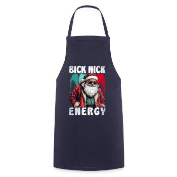 Big Nick Energy Funny Santa Claus Christmas - Cooking Apron - navy - Front - AI Model Male 185 dark (185cm)
