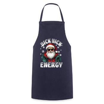 Big Nick Energy Funny Santa Claus Christmas - Cooking Apron - navy - Front - AI Model Male 185 dark (185cm)