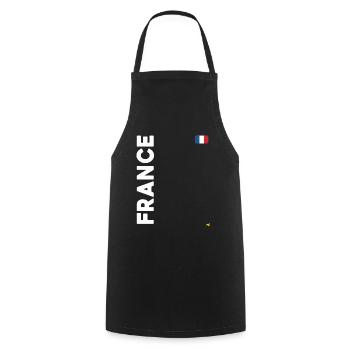 France - Cooking Apron - black - Front - AI Model Male 185 dark (185cm)