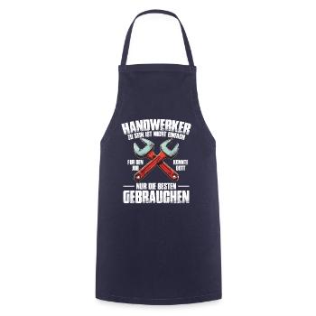 Handwerker-Nur die Besten - Kochschürze - Navy - Vorne - AI Model Male 185 dark (185cm)