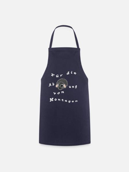 Abschafung von Montagen - hell - Kochschürze - Navy