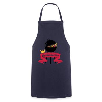 Grillmeister - Kochschürze - Navy - Vorne - AI Model Male 185 dark (185cm)