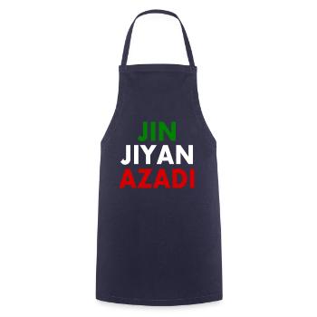 jin jiyan azadi - Tablier de cuisine - marine - Devant - AI Model Male 185 dark (185cm)