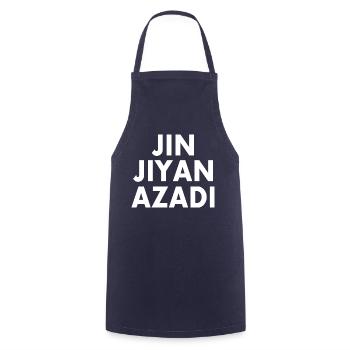 jin jiyan azadi - Tablier de cuisine - marine - Devant - AI Model Male 185 dark (185cm)